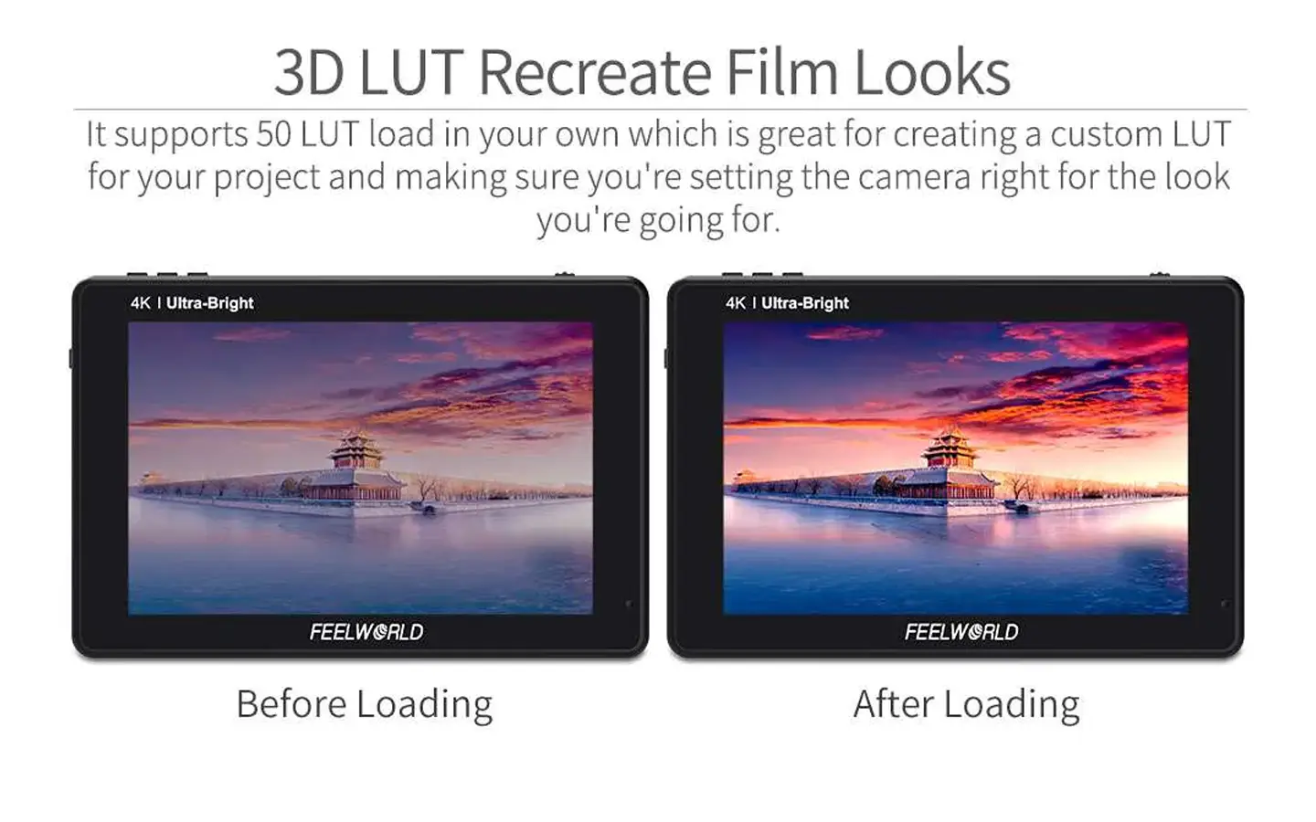 FEELWORLD LUT7 ULTRA BRIGHT FIELD MONITOR WITH 3D LUT   SENSYS